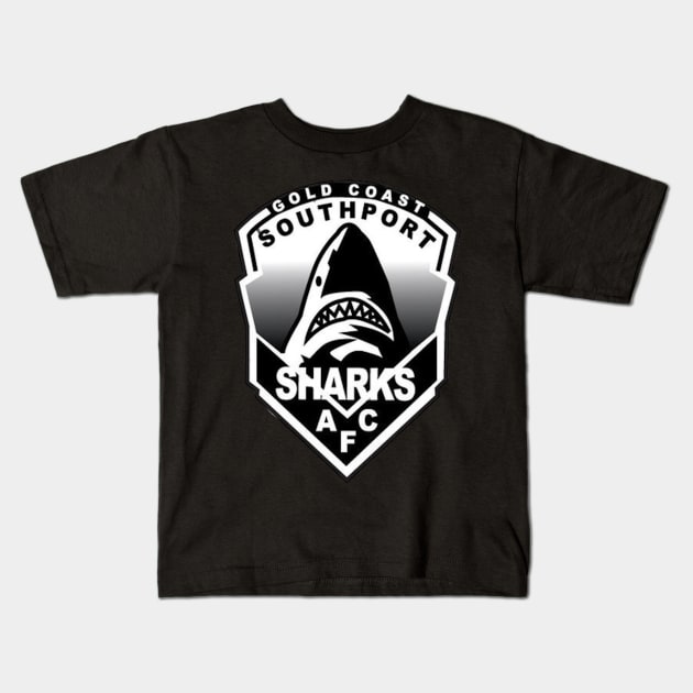 Southport Sharks gold coast | AFL Australian football Kids T-Shirt by euror-design